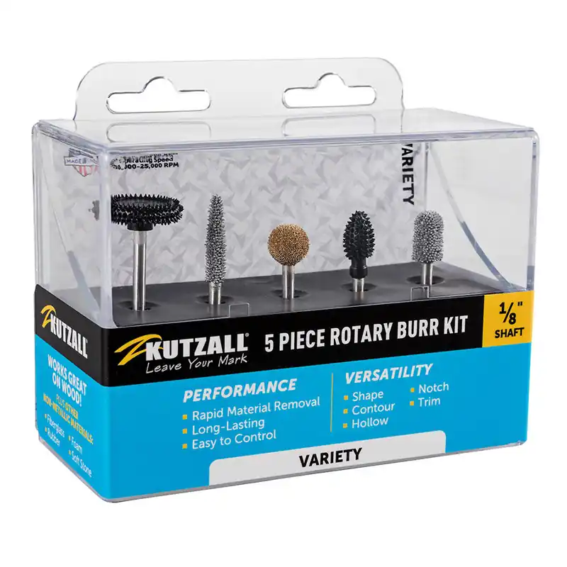 Kutzall Raspelfräser-Set, Variety, Schaft Ø 3,2 mm Begrenztes Angebot